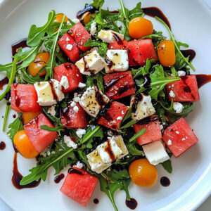 Ensalada fresca con frutos rojos, nueces y queso de cabra desmenuzado de Reserva Caprina.