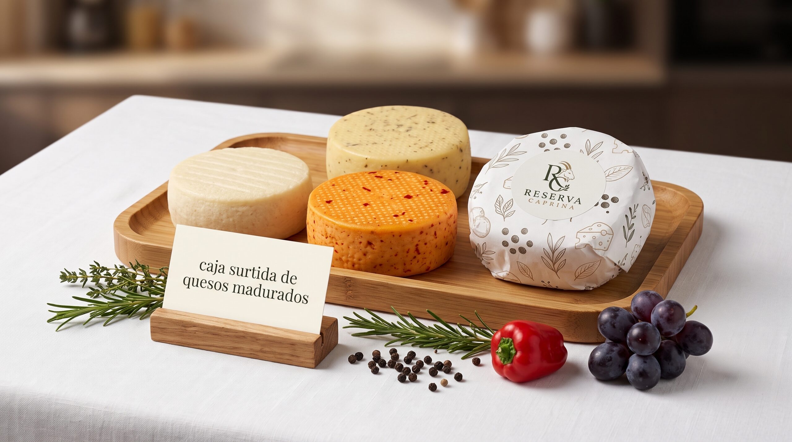 caja surtida de quesos madurados, reserva caprina, bucaramanga, santander, colombia