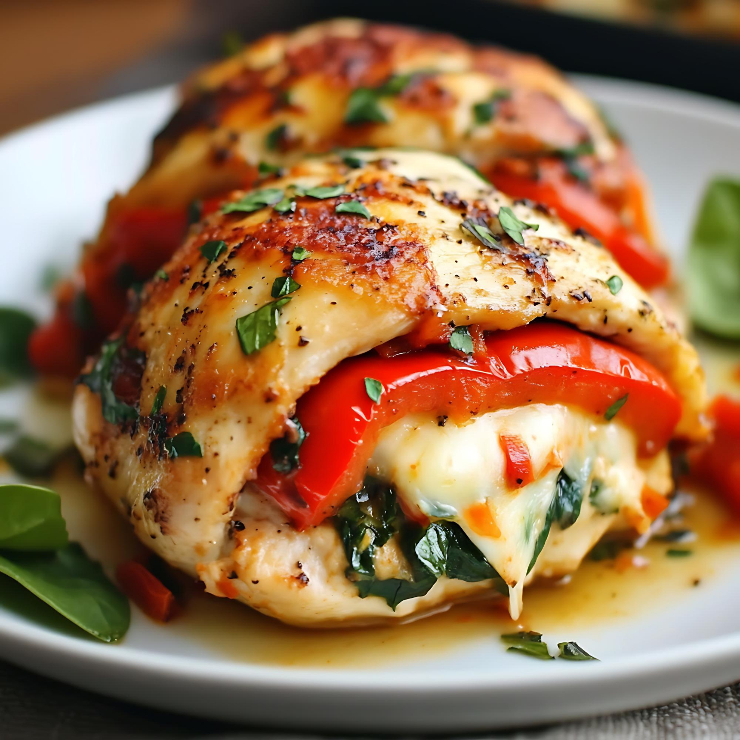 Pechugas de Pollo Rellenas de Queso de Cabra al Pimentón, reserva caprina